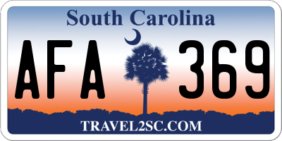 SC license plate AFA369