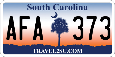 SC license plate AFA373