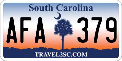 SC license plate AFA379