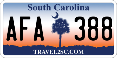 SC license plate AFA388
