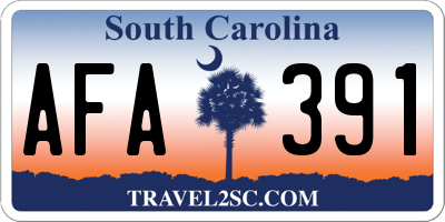 SC license plate AFA391