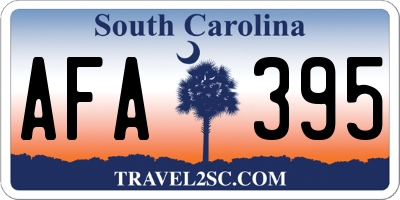 SC license plate AFA395