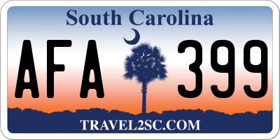SC license plate AFA399