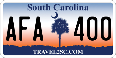 SC license plate AFA400