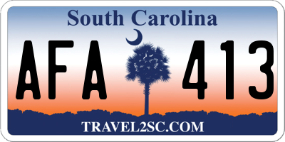 SC license plate AFA413
