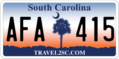 SC license plate AFA415