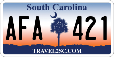 SC license plate AFA421