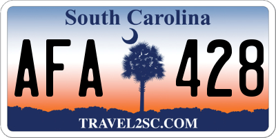 SC license plate AFA428