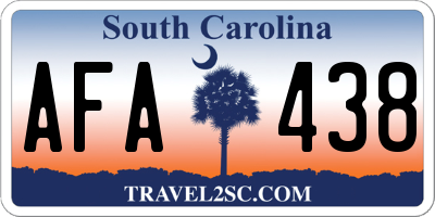 SC license plate AFA438