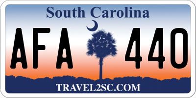 SC license plate AFA440