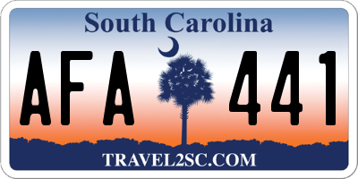 SC license plate AFA441