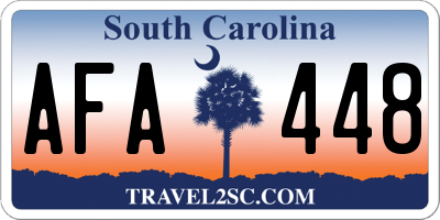SC license plate AFA448