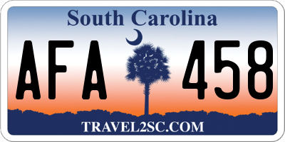 SC license plate AFA458