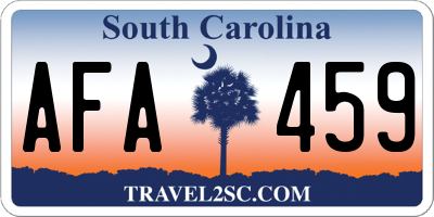 SC license plate AFA459
