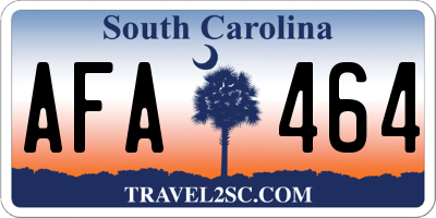 SC license plate AFA464