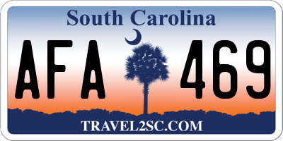 SC license plate AFA469