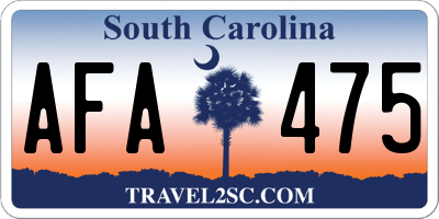 SC license plate AFA475