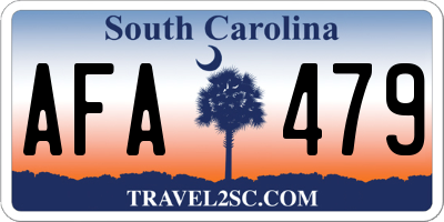 SC license plate AFA479