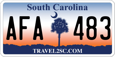 SC license plate AFA483
