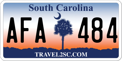 SC license plate AFA484