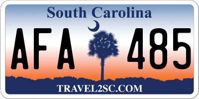 SC license plate AFA485
