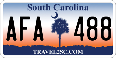 SC license plate AFA488