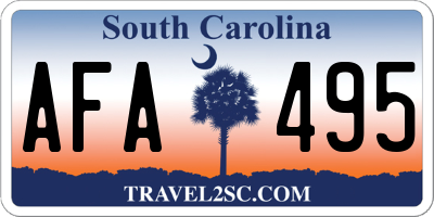 SC license plate AFA495