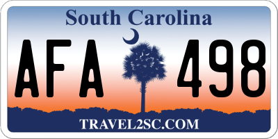 SC license plate AFA498