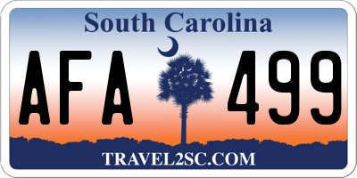 SC license plate AFA499