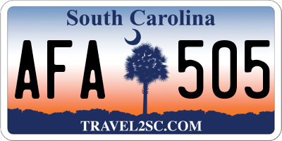 SC license plate AFA505
