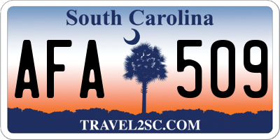 SC license plate AFA509