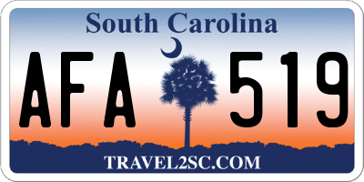 SC license plate AFA519