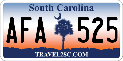SC license plate AFA525