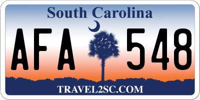 SC license plate AFA548