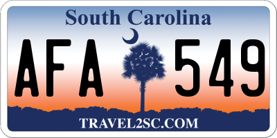 SC license plate AFA549