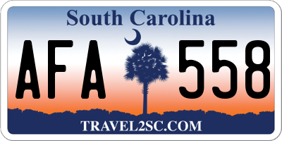 SC license plate AFA558