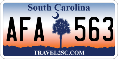 SC license plate AFA563