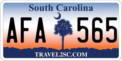SC license plate AFA565