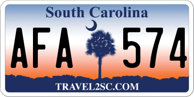 SC license plate AFA574