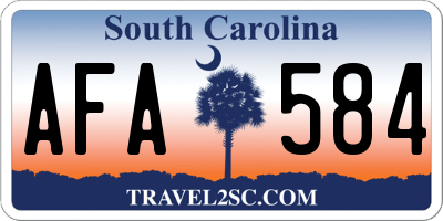 SC license plate AFA584