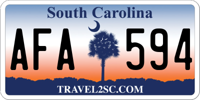 SC license plate AFA594