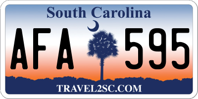 SC license plate AFA595