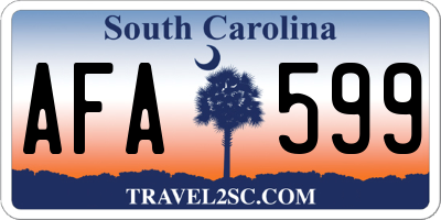 SC license plate AFA599