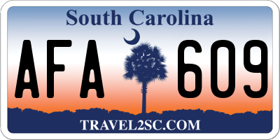 SC license plate AFA609