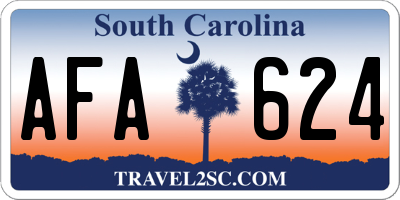 SC license plate AFA624