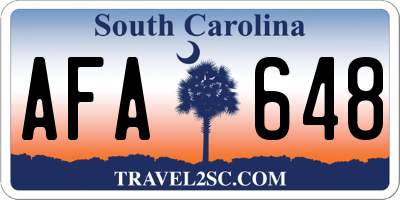SC license plate AFA648