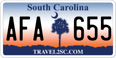SC license plate AFA655