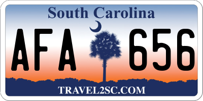 SC license plate AFA656