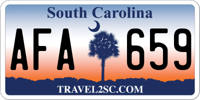 SC license plate AFA659