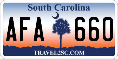 SC license plate AFA660
